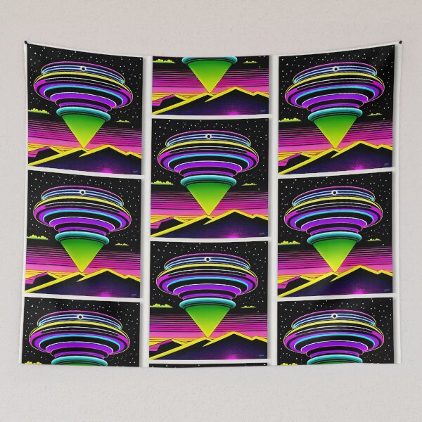 Item preview,  Area 51 – Trippy Neon Retro UFO 107 | Grusch designed and sold by Benito Del Ray.