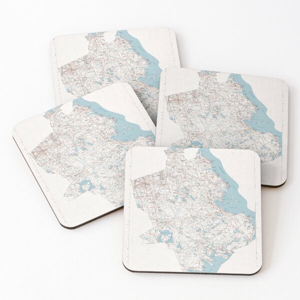 Item preview, Vintage Map of Plymouth County MA (1980) designed and sold by BravuraMedia.