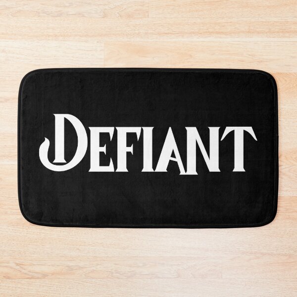 Item preview, Defiant - Minimalistic, Statement, Typography, Rebellious, White Text designed and sold by Quirkdom.