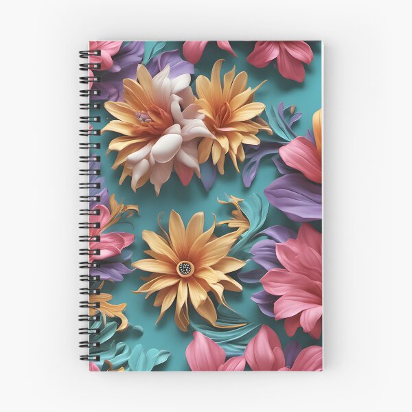 Item preview, Colorful retro flowers pattern designed and sold by DarkFablecation.