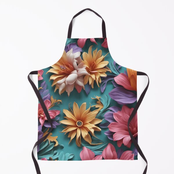 Item preview, Colorful retro flowers pattern designed and sold by DarkFablecation.