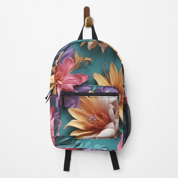 Item preview, Colorful retro flowers pattern designed and sold by DarkFablecation.
