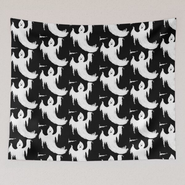 Item preview, Black and White Spooky Ghost Spirit by Iritof designed and sold by iritof.