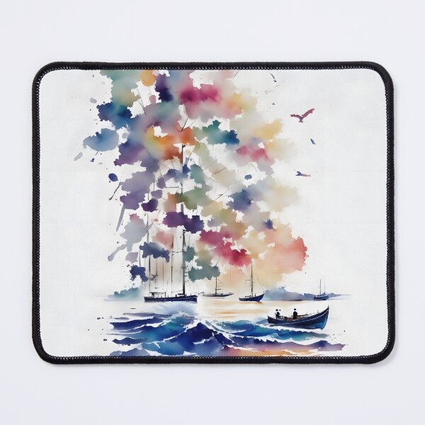 Item preview, Muted nautical ocean painting designed and sold by JapKo.