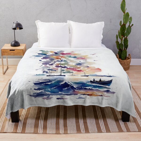 Item preview, Muted nautical ocean painting designed and sold by JapKo.