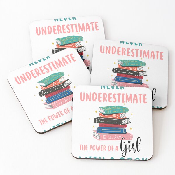 Item preview, never underestimate the power of a girl with a book designed and sold by GreatOnizuka ⭐⭐⭐⭐⭐.