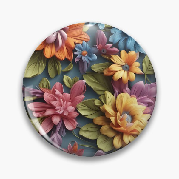 Item preview, Colorful retro flowers designed and sold by DarkFablecation.