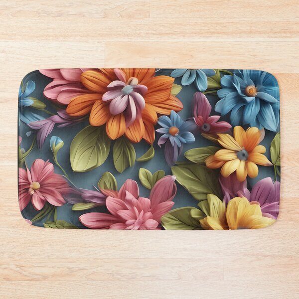Item preview, Colorful retro flowers designed and sold by DarkFablecation.