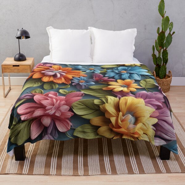 Item preview, Colorful retro flowers designed and sold by DarkFablecation.