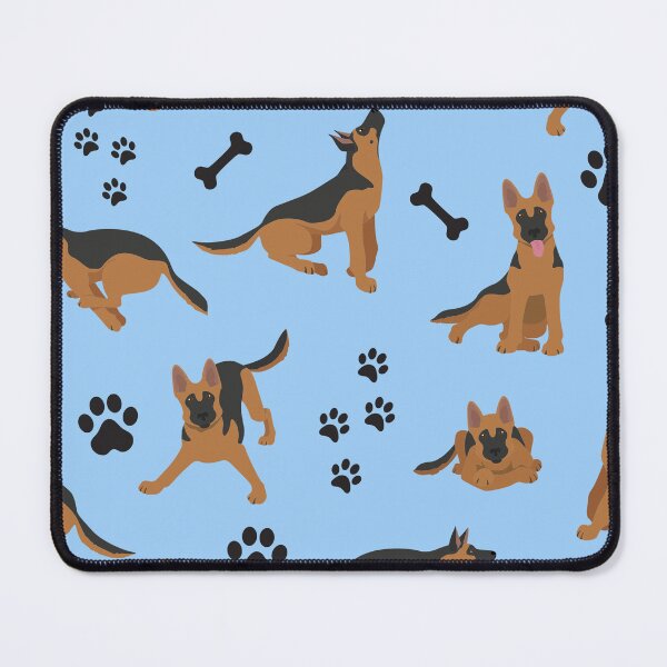 Item preview, German Shepherd Pattern in Blue  designed and sold by littleprints.