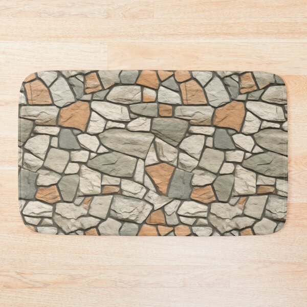 Item preview, Gray Orange Decorative Stone Wall Texture designed and sold by Sturdust.