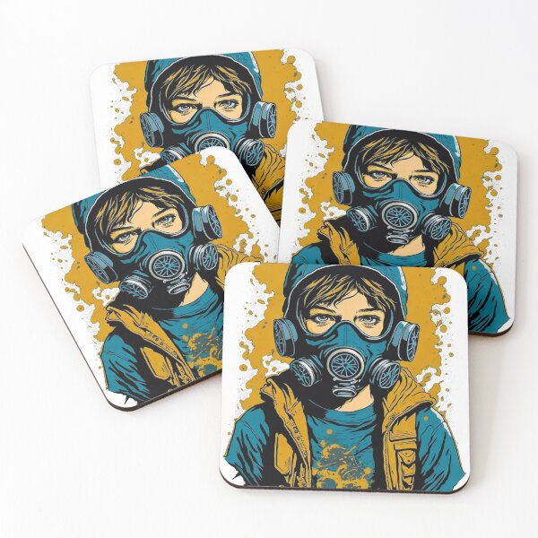 Item preview, Dystopian Future Kid in a gas mask designed and sold by KnoClothingCo.