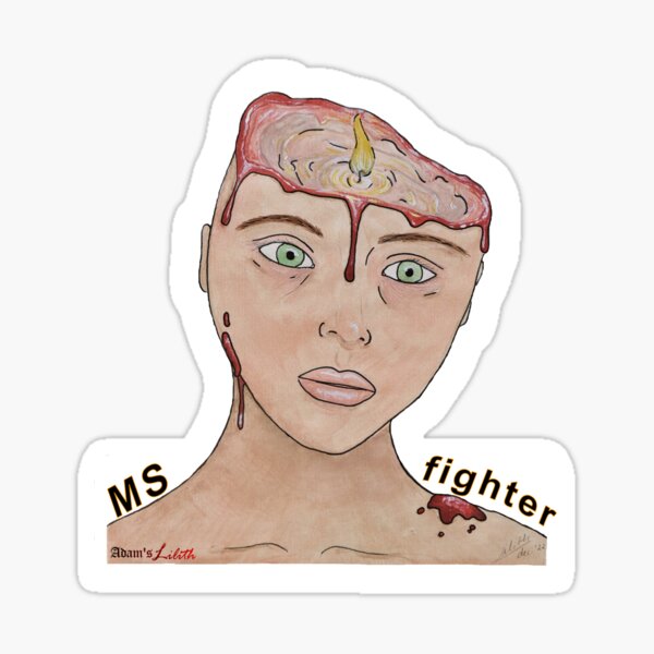 MS Kämpfer! (mit Amira, die Personifikation von brain fog) Sticker