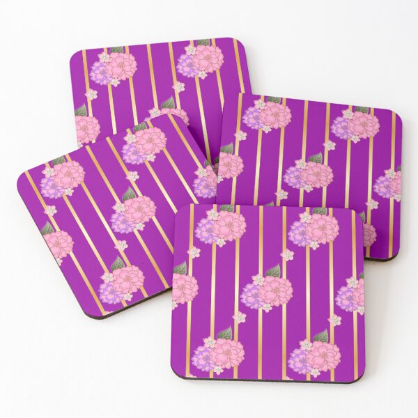 Item preview, Japanese Flowers stripes purple designed and sold by LanDiMonk.