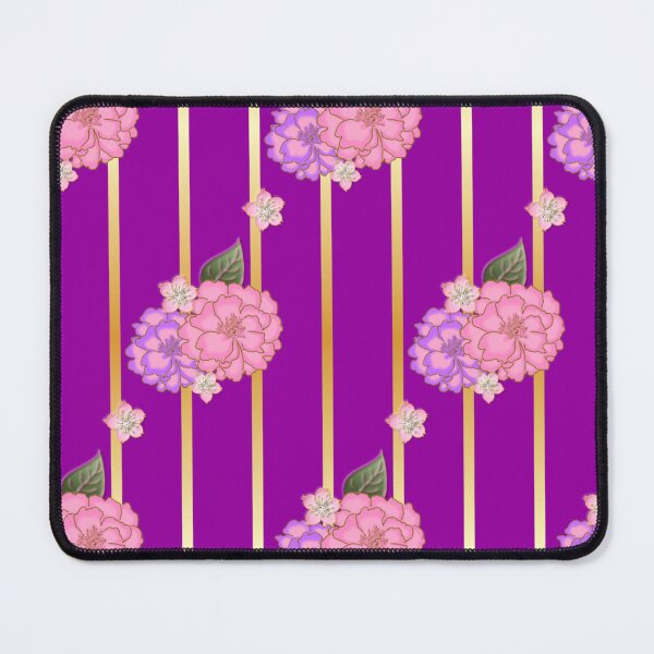 Item preview, Japanese Flowers stripes purple designed and sold by LanDiMonk.