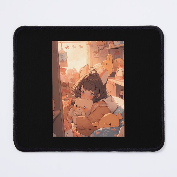Item preview, Cute Anime 	 With Fox Ears And Stuffed Animals 	 	 designed and sold by yqeyqqll1.