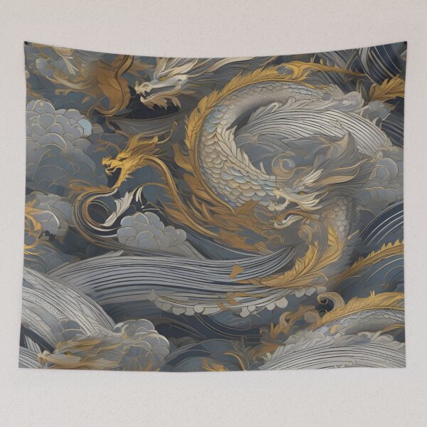 Item preview, dragones dorados designed and sold by OurBarcode.
