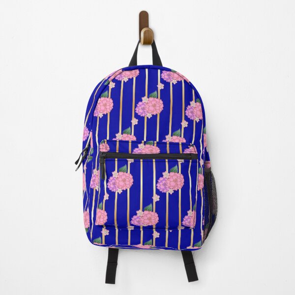 Item preview, Japanese Flowers stripes navy designed and sold by LanDiMonk.