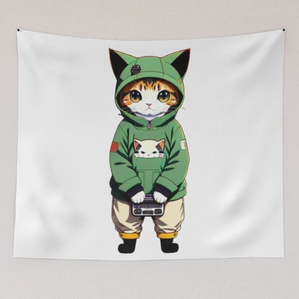 Item preview, Cute Cat Wearing a Hoodie designed and sold by DanisPokeShop.