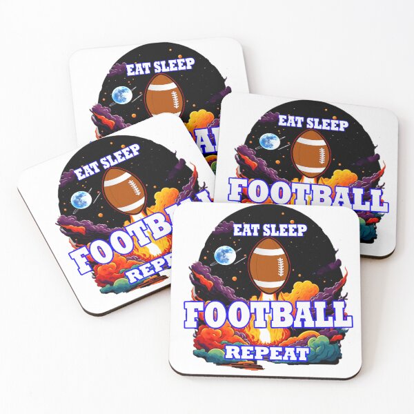Item preview, Eat Sleep Football Repeat designed and sold by Angelle55.