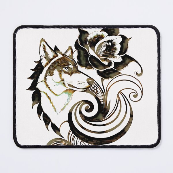Item preview, A wolf and a rose together designed and sold by UrbanPrts.