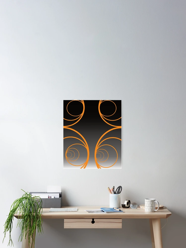 Thumbnail 2 of 3, Poster, Abstract Golden Circular Pattern designed and sold by RGSMOOTHFINGER.