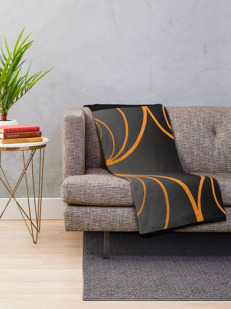 Thumbnail 2 of 6, Throw Blanket, Abstract Golden Circular Pattern designed and sold by RGSMOOTHFINGER.
