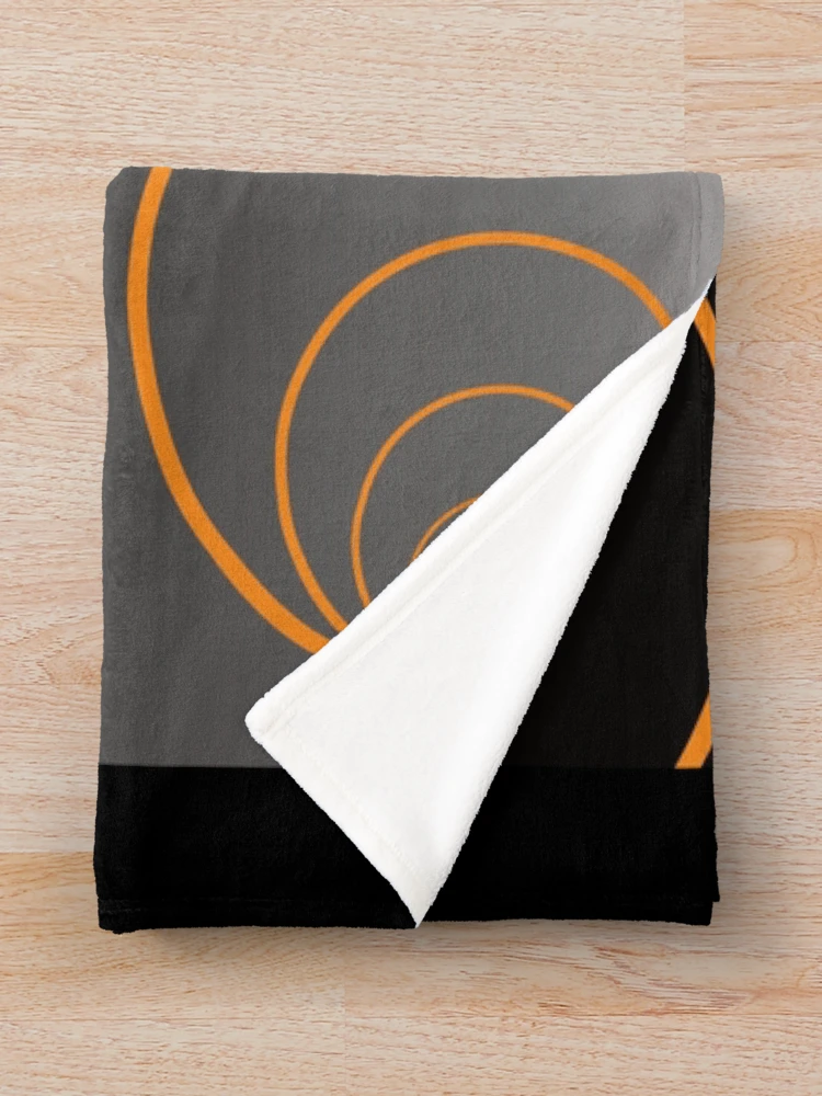 Thumbnail 3 of 6, Throw Blanket, Abstract Golden Circular Pattern designed and sold by RGSMOOTHFINGER.