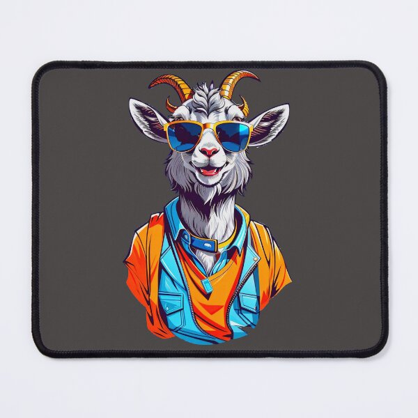 Item preview, A goat with a confident smile wearing sunglasses power. designed and sold by Printforluck.