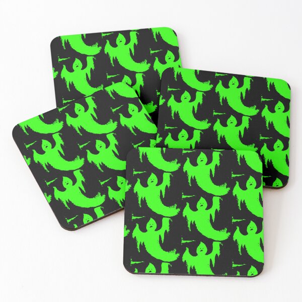 Item preview, Black and Neon-Green Spooky Ghost Spirit by Iritof designed and sold by iritof.