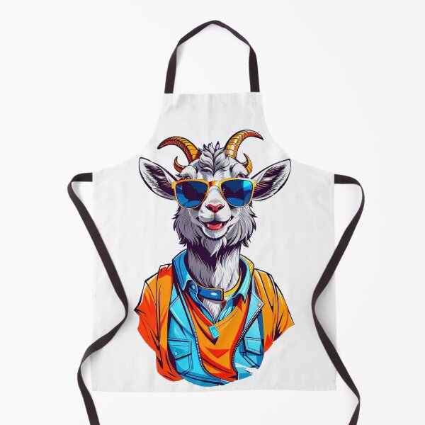 Item preview, A goat with a confident smile wearing sunglasses power. designed and sold by Printforluck.