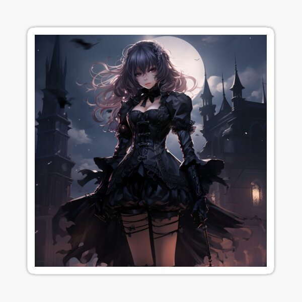 gothic anime girl dark icon, gifts. Art Board Print for Sale by StayStar23