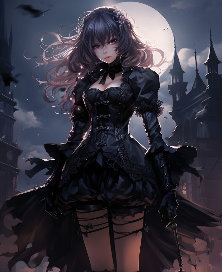 Gothic girl with swords: Original fantasy... (21 Oct 2019)｜Random Anime  Arts [rARTs]: Collection of anime pictures