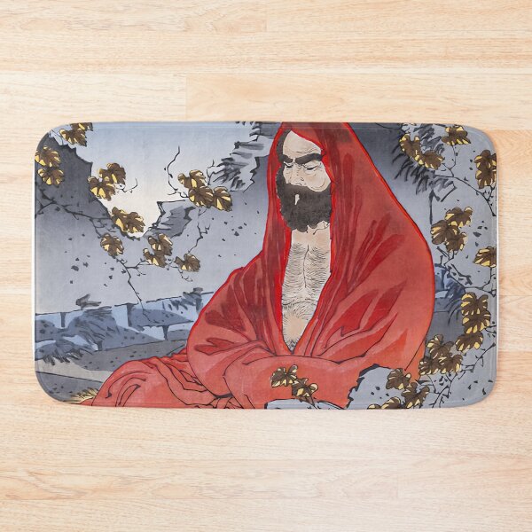 Item preview, Meditating Bodhidharma Yoshitoshi - Vintage Japanese Artwork designed and sold by HistorySimple.