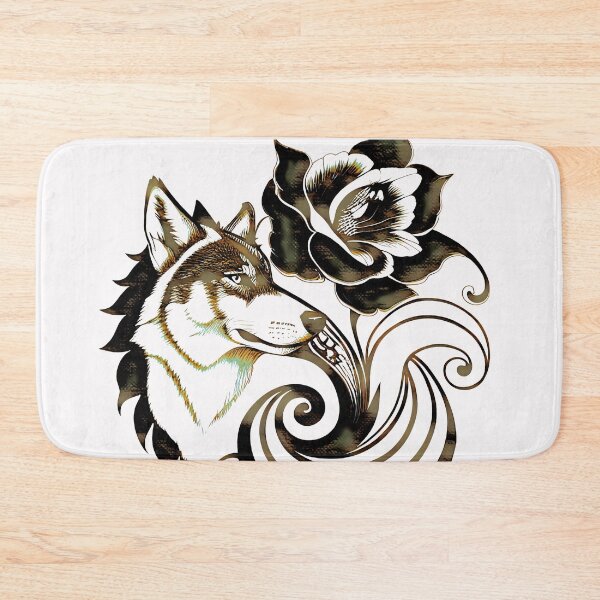 Item preview, A wolf and a rose together designed and sold by UrbanPrts.