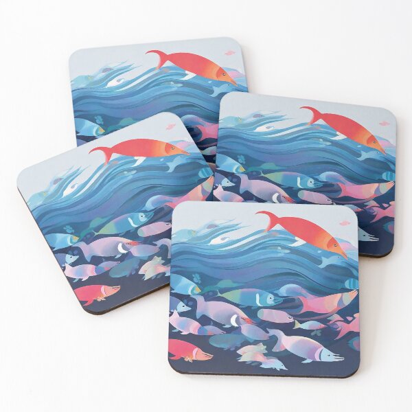 Item preview, Leaping Salmon! designed and sold by blue-planet-art.