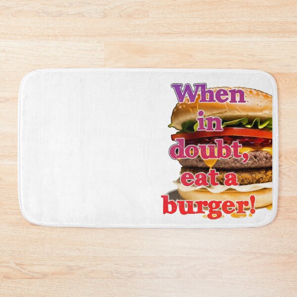 Aperçu de l'œuvre En cas de doute, mangez un burger, Hamburger créée et vendue par Goodyzaa.