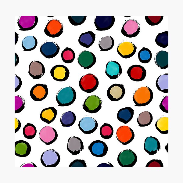 Item preview, Colorful polka circles designed and sold by Fugenzo.