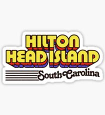 Hilton Head Island, South Carolina | Retro Stripes Sticker