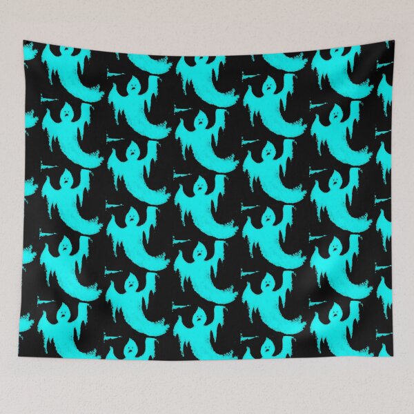 Item preview, Black and Blue-aqua Spooky Ghost Spirit by Iritof designed and sold by iritof.