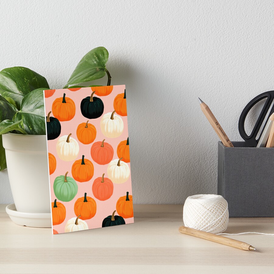 Printed Tea Towel, Linen Cotton Canvas - Orange Pumpkin Faces Autumn Gothic  Halloween Spooky Print Decorative Kitchen Towel by Spoonflower