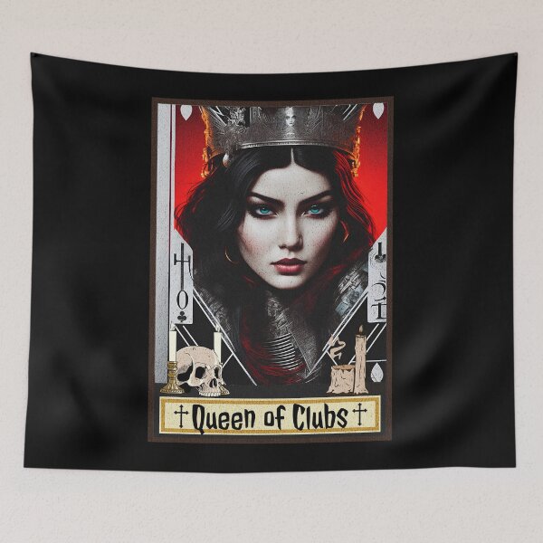 Item preview, Queen of clubs - the powerful and indomitable queen designed and sold by pixdesigns.