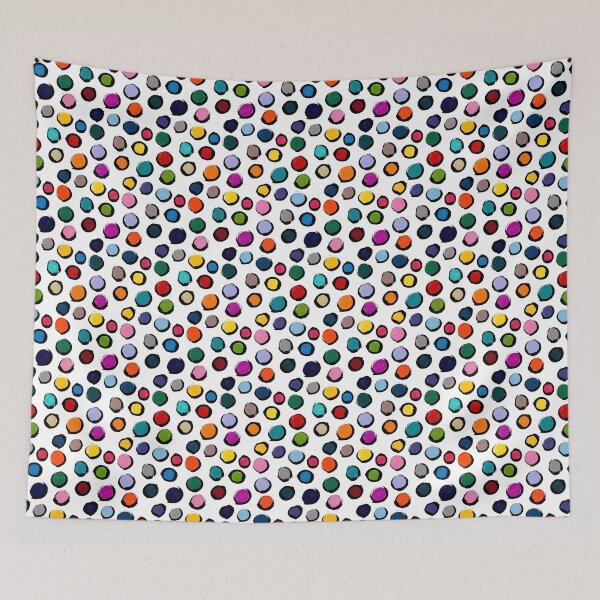 Item preview, Colorful polka circles designed and sold by Fugenzo.