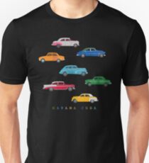 Havana, Cuba - Vintage Cars Illustration Unisex T-Shirt