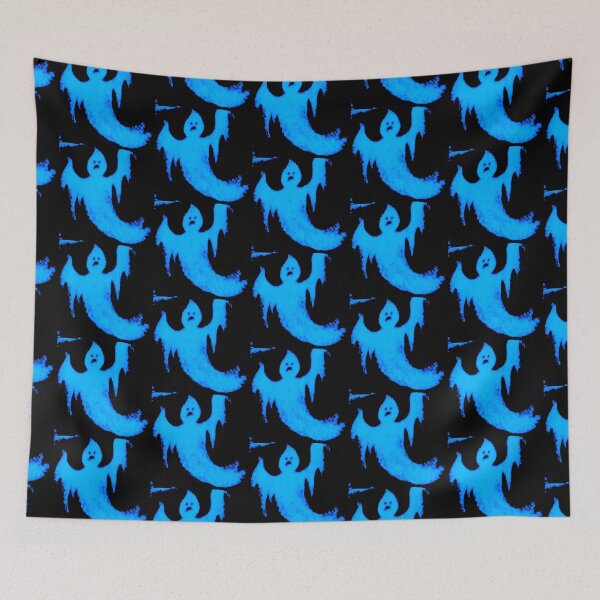 Item preview, Black and Blue Spooky Ghost Spirit by Iritof designed and sold by iritof.