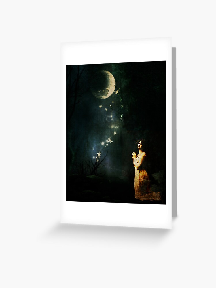 Thumbnail 1 of 2, Greeting Card, Moonlit Night designed and sold by idnurse41.