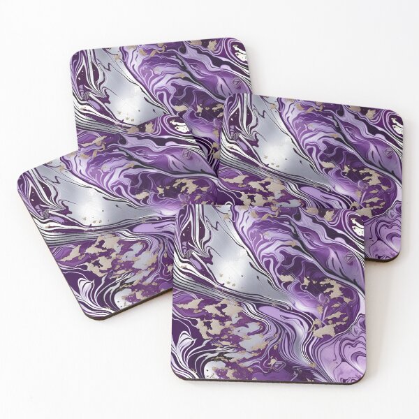 Item preview,  Silver & Purple Marble Symphony designed and sold by BirdsnStuff.