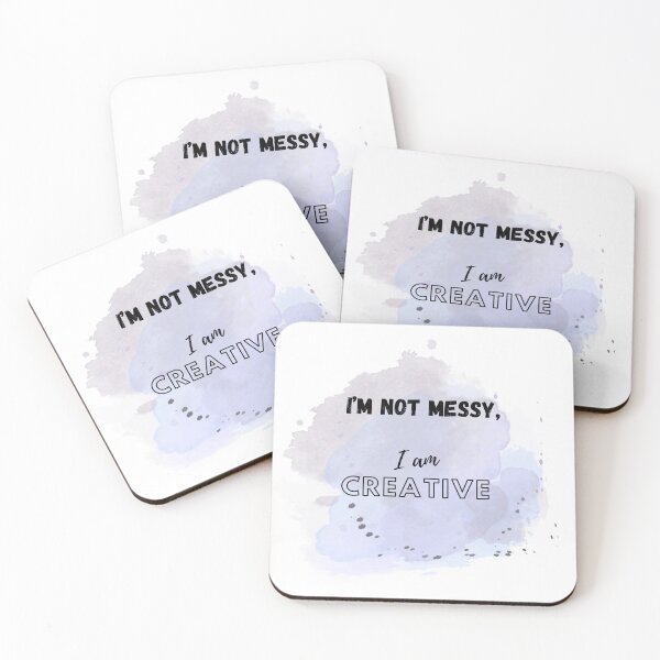 Item preview, I’m not messy I am creative paint splash funny t shirt art mug, artist cup, creativity, artist sticker designed and sold by Paintingladycat.