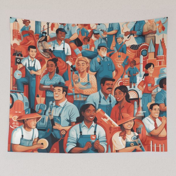 Item preview, More Workers Gathered Together designed and sold by WorldOfHolidays.