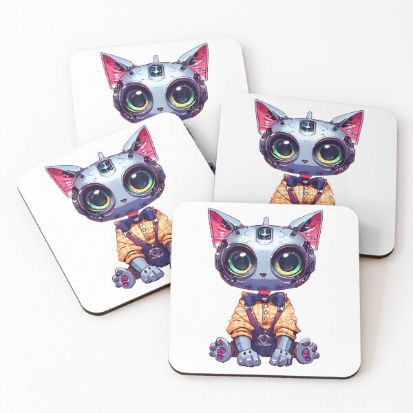 Item preview, Robo-Cat Wearing A Bowtie! designed and sold by kukamatsu.